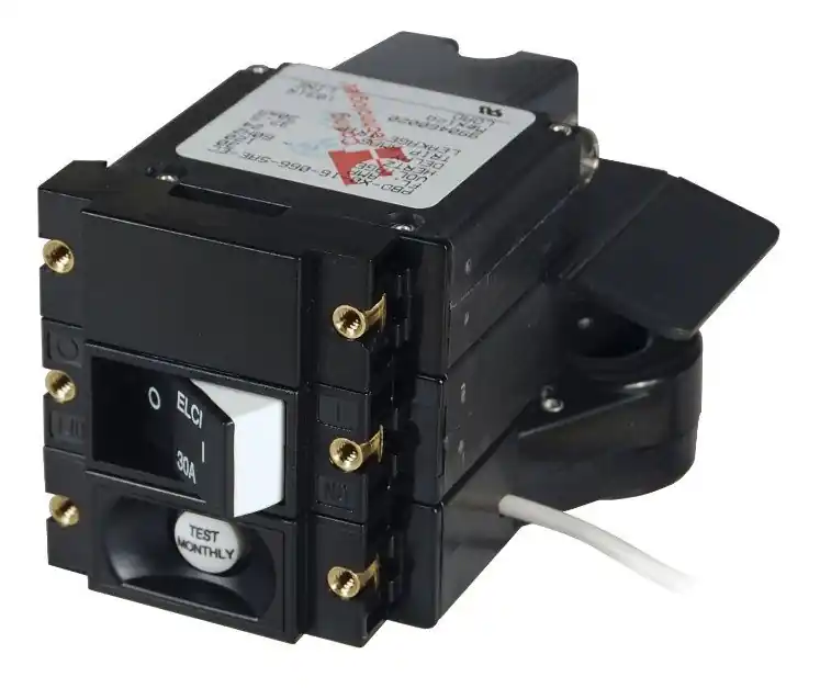 Blue Sea Systems A-Series ELCI Main Circuit Breaker Double Pole 120V AC 30A - 3102100 New Arrival