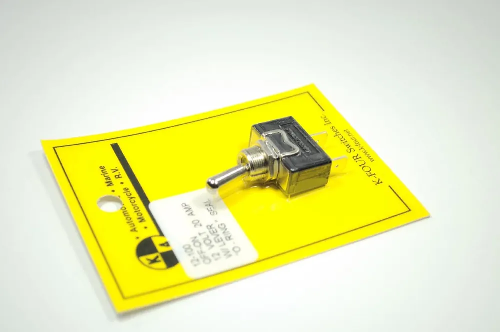 K-Four - Lever switch, chrome, single pole, 12volt 20amp - 12-100 Instant Buy