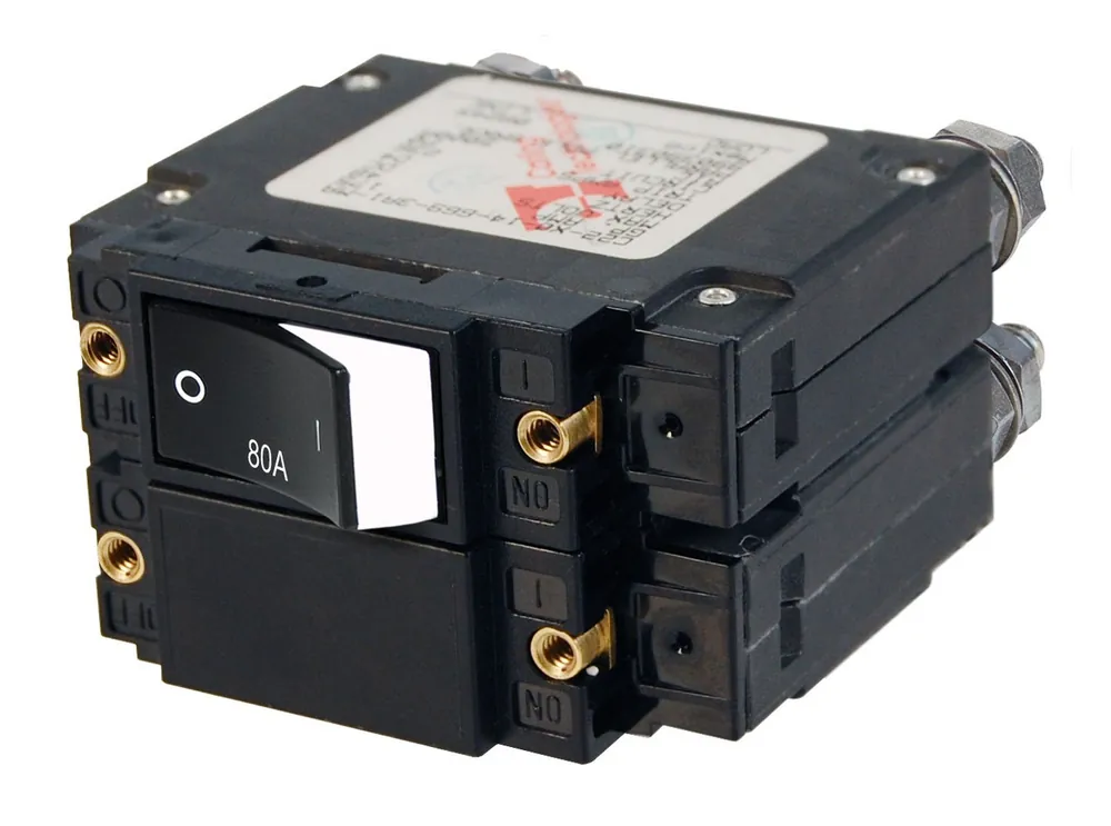 Blue Sea Systems Double Pole C-Series Raised Rocker Circuit Breaker 80A AC - 7583 Reduced Price