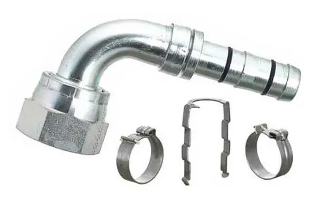Seasonal Sale MEI EZ-Clip Female Flange Swivel 90 Degree Elbow No. 10 Hose Fitting - 4373EZ