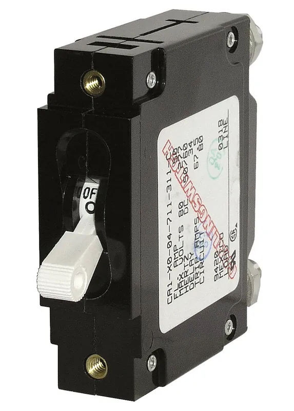 Discount Blue Sea Systems Single Pole C-Series White Toggle Circuit Breaker 60A - 7246