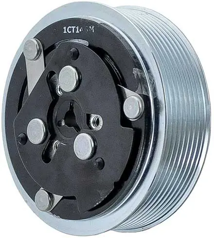 Sanden SD7 709/7H15 Poly 8 A/C Clutch 12V with 2 Wires Ford OE Plug - Keyed Shaft - MEI 5122 Buy Direct