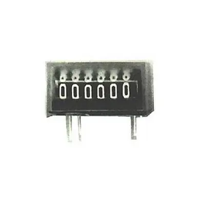 ENM 6-Digit Magnetic Proof Electrical Counter II 6V DC - PCB Mount - E8E610RR Clearance