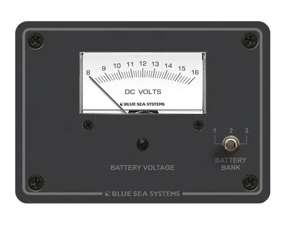 Original Blue Sea Systems DC Analog Voltmeter Panel 8 to 16V DC - 8015