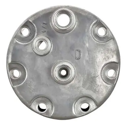 Sanden KCA Style Rear Head with Pressure Relief Valve Hole - MEI 50005 Brand New