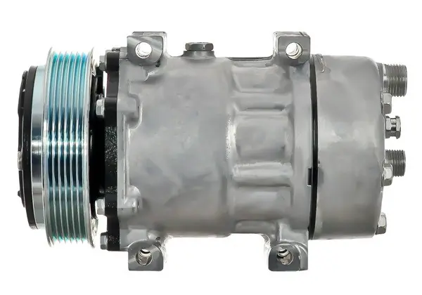 Sanden Compressor Model SD7H15HD 12V R134a with 125mm 6Gr Clutch and KCA Head - MEI 54897 Clearance