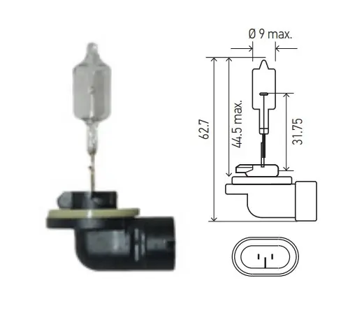 Best Price Hella T3.25 800 Series Standard Halogen Bulb 12V 50W - PGJ13 Base - 886