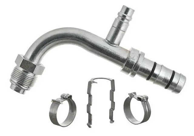 Money Back Guarantee MEI EZ-Clip Male O-Ring 90 Degree Elbow No. 12 Hose Fitting with 13 mm. R134a Port - 4542EZ
