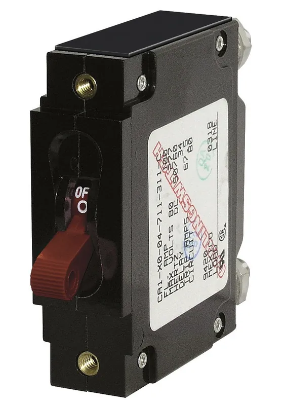 Blue Sea Systems Single Pole C-Series IP Red Toggle Circuit Breaker CA1 100A - 7250i Free Delivery