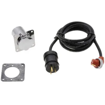 Professional Grade Zerostart Weatherproof Silicone Cordset and Chrome-Plated Receptacle - 8606013