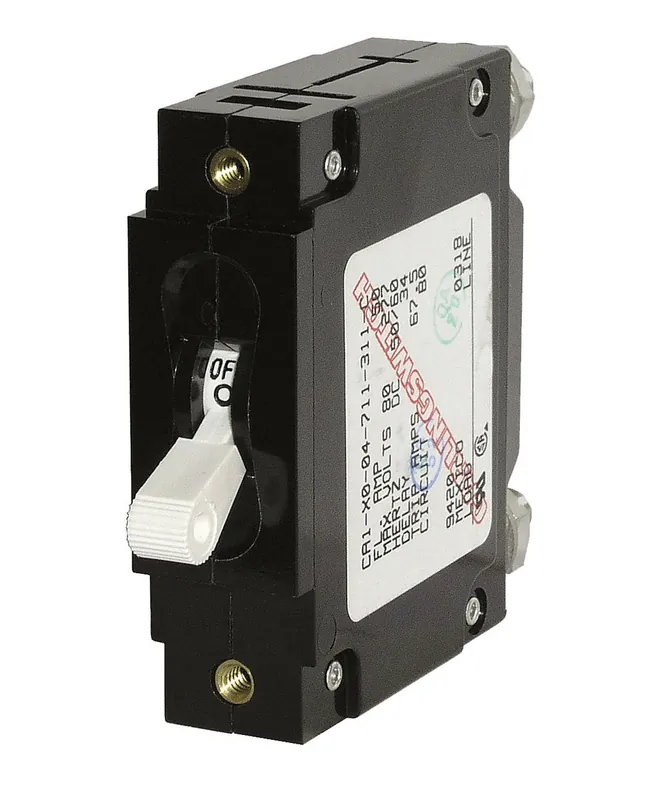One Day Deal Blue Sea Systems Single Pole C-Series White Toggle Circuit Breaker 10A - 7351