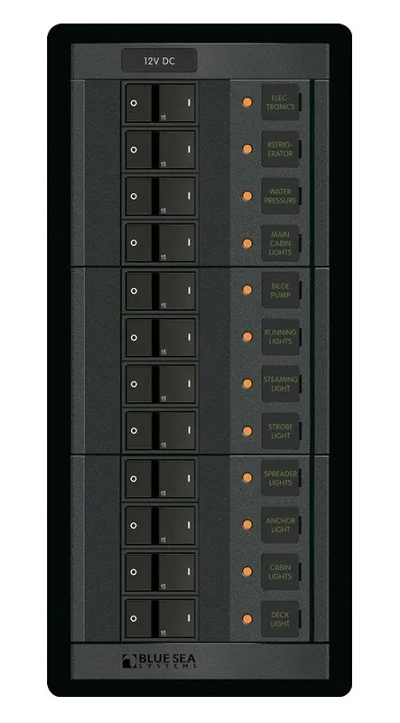 Blue Sea Systems Power Distribution Panel 12 Volt DC with 12 Positions - 1223 Last Chance