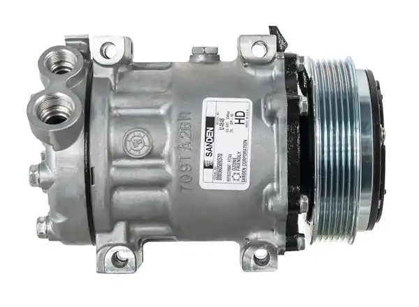 Sanden Compressor Model SD7H15HD 12V R134a with 119mm 6Gr Clutch and WH Head - MEI 54848 Price Cut