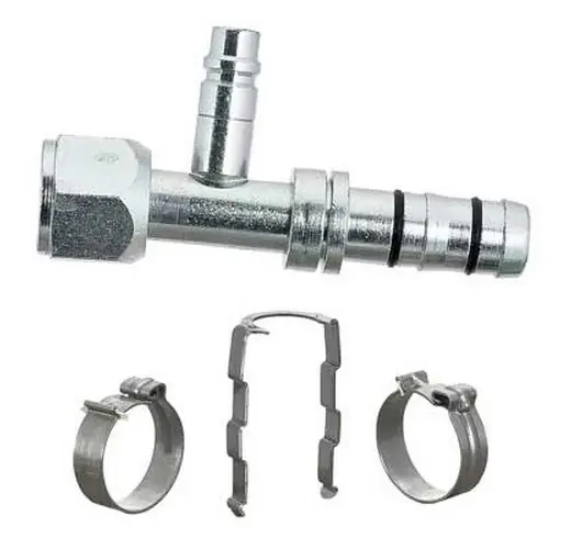 Reduced Price MEI EZ-Clip Female O-Ring Straight No. 12 Hose Fitting with 13 mm. R134a Port - 4505EZ
