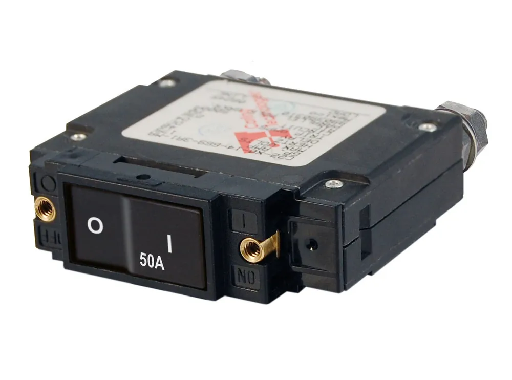Blue Sea Systems Single Pole C-Series Flat Rocker Circuit Breaker 50A - 7546 Clearance