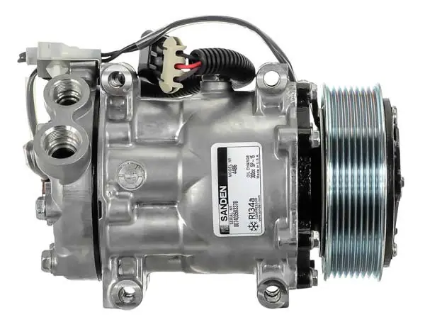 Sanden Compressor Model SD7H15HD 12V R134a with 119mm 8Gr Clutch and WH Head - MEI 5322 Secure Checkout