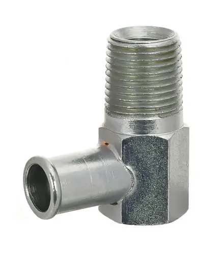 MEI Heater Fitting 5/8 in. Hose x 1/2 in. Male Pipe 90 Deg. Elbow - Hex Base - 2631 Trending