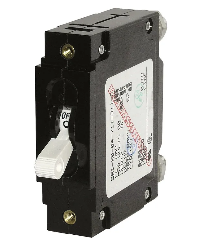 Final Sale Blue Sea Systems Single Pole C-Series White Toggle Circuit Breaker 100A - 7250