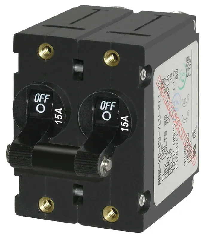 Don’t Miss Out Blue Sea Systems A-Series Black Toggle Circuit Breaker Double Pole 15A - 7234