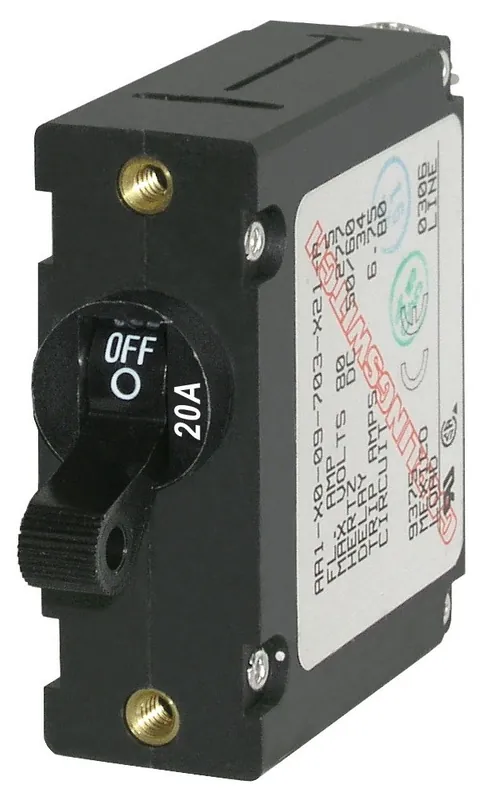 Budget Blue Sea Systems A-Series Black Toggle Circuit Breaker Single Pole 20A - 7212