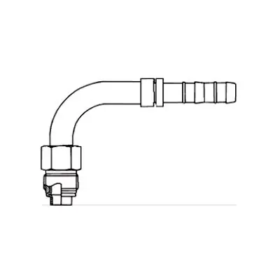 Next Day Delivery MEI No. 8 90 Deg. Aeroquip EZ Clip Steel Fitting - 4399EZ