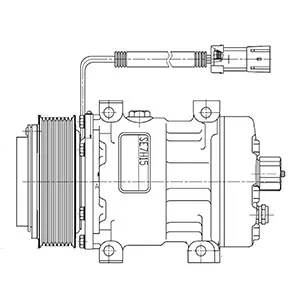Luxury Kysor Aftermarket SD7H15 Compressor 12V R-134a with PV8 Clutch - 1410101
