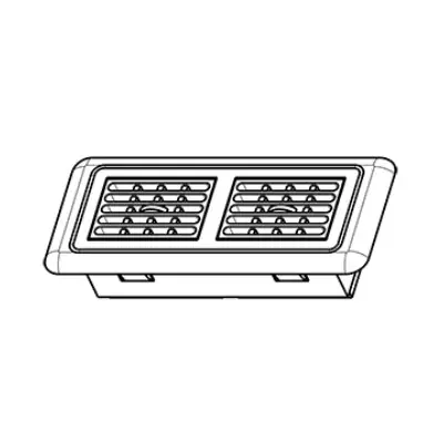 Kysor 6-59/64 in. Rectangle Louver with 5-11/32 in. Mounting Hole - 3299064 Same Day Shipping