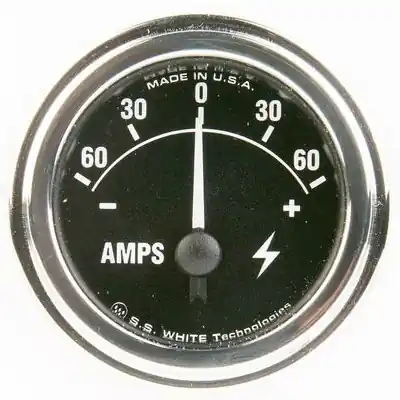 Exclusive Mr. Speedometer 2-1/16 in. Diamond Chrome Ammeter Gauge 60-0-60 - HG154