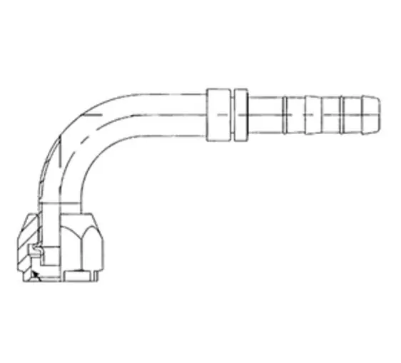 Exclusive Offer Kysor Aeroquip EZ Clip 90 Degree Female Elbow O-Ring Fitting Short Pilot No. 8 x No. 10 - 2632297