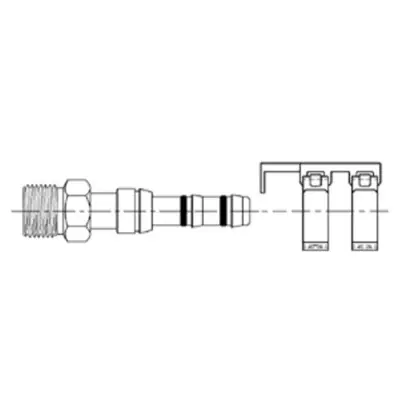 Low Price Kysor Straight Male Insert O-Ring with Clamp Assembly 6 x 6 Fitting - 2660052