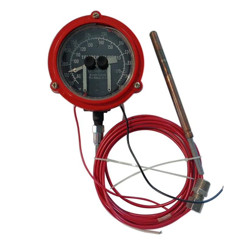 Murphy 4.5 in. Dial Panel Mount Temperature Swichgage 130-350F with 25 ft. Cap Length - SPLFC-350P25 Viral