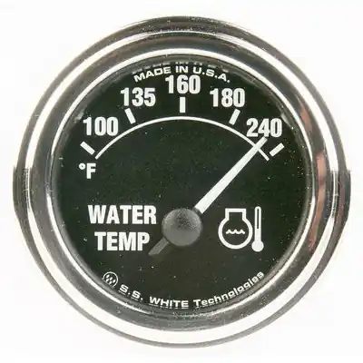 Super Sale Mr. Speedometer 2-1/16 in. Diamond Chrome Electric Water Temperature Gauge 140-230F - HG157