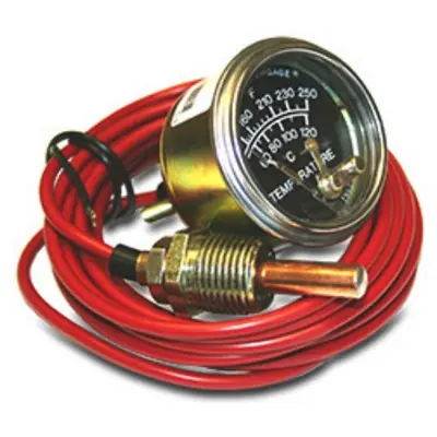 Original Murphy 2 in. Dial 140-300F Illuminated Temperature Swichgage 1/2 NPT with 16 ft PVC-Armored Capillary - 20T-I-300-16-1/2