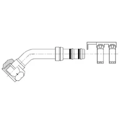 Mega Sale Kysor 45 Deg. Female O-Ring Fitting with Clamp Assembly - No. 6 x No. 6 - 2660031