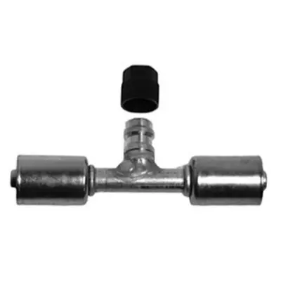 Warranty Included Kysor Straight Splicer No. 12 Fitting with Service Port and 13mm R134a Port - 2614230