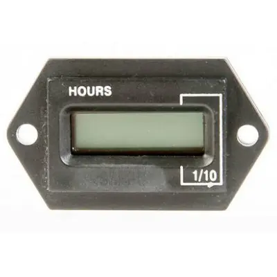 Reduced Price Mr. Speedometer Black Rectangle Digital Hourmeter 12 to 60 VDC - HG394