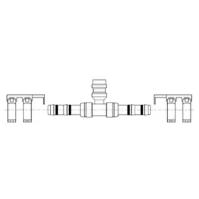 Kysor Straight Splicer 10 x 10 Fitting with 13mm R134a Port and Clamp Assembly - 2660071 Markdown