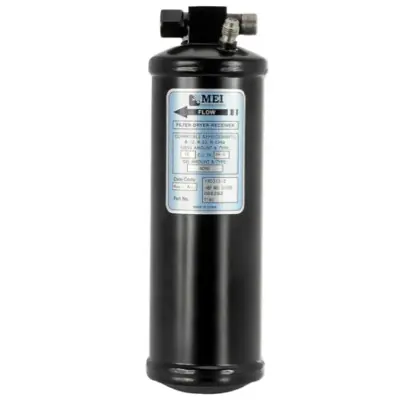 Seasonal Sale MEI Steel Receiver Drier 3 in. Diameter x 10 in. Length with 3/8 in. No. 6 Male-Female Insert O-Ring Inlet/Outlet - 7160
