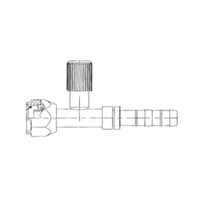 Kysor EZ Clip Straight Female O-Ring Fitting Short Pilot No. 6 with 16mm High Side Charge Port - 2632501 Cheap
