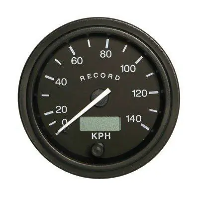 Hot Picks Mr. Speedometer 3-3/8 in. Black Electric Programmable Speedometer 12V with Digital Odometer and Trip-Odometer - R174-12-B