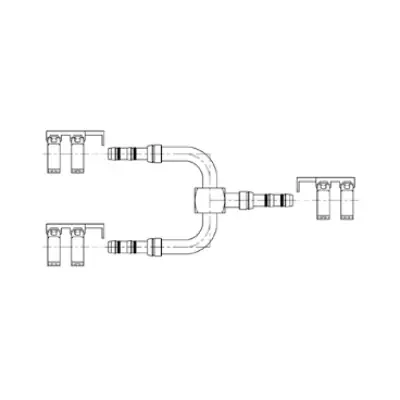 Kysor 3-Way Barb Y-Splicer Air-O-Crimp Fitting No. 12 with Clamp Assembly - 2660080 Hot Picks