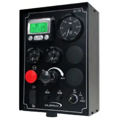 Murphy PV101 Flat Stop Button Panel with T4 Switch PWM 5V Morse and E-Stop Throttle - ML150-T4-ES-MT5V-FP Secure Checkout
