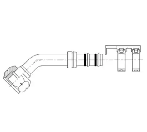 Order Now ATCO 45 Degree Female O-Ring AIR-O-CRIMP Fitting No. 12 with Clamp Assembly - 2660036 by Kysor