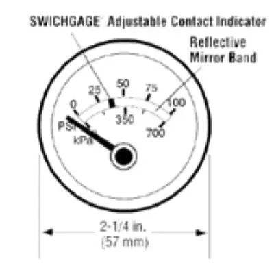 New Release Murphy EGS21P-300-12-A Electric Pressure Swichgage 0-300 PSI 12V with Semi-Glass Polished Finish Black Bezel