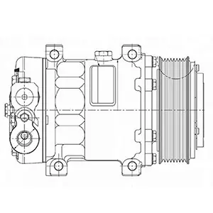 Price Drop Sanden OEM SD7H15SPRHD Compressor 12V R-134a with PV8 Clutch Type - 1401460 by Kysor