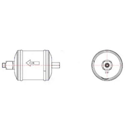 Final Sale Kysor Receiver Drier 4 in. Diameter x 7 7/8 in. Long - 1999246