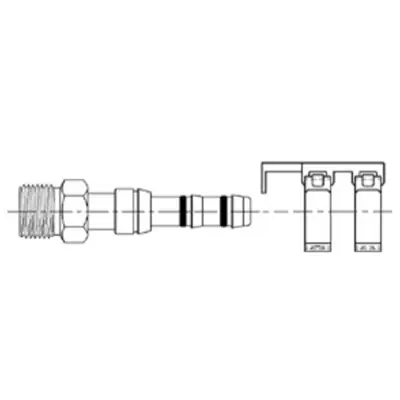 Price Cut Kysor Straight Male Insert O-Ring No. 8 Fitting with Clamp Assembly - 2660053