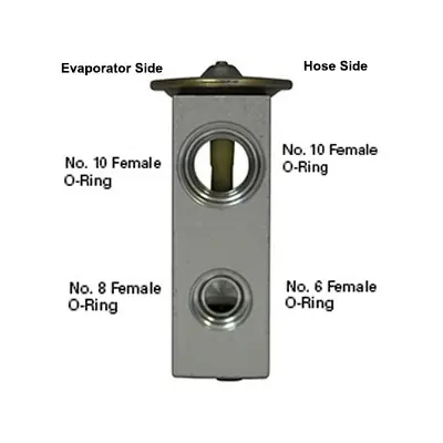 Express Delivery Kysor 2 Ton Block Type Expansion Valve with No. 10 Female O-Ring Inlet and No. 10 Female O-Ring Outlet - 1818009