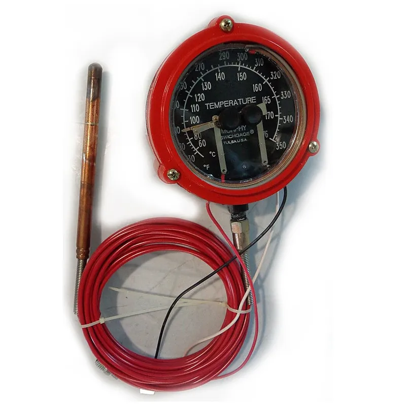 Save Now Murphy 4.5 in. Dial Panel Mount Temperature Swichgage 130-350F with 15 ft. Cap Length - SPLFC-350P15