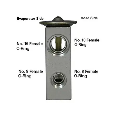 Kysor 2 Ton Block Type Expansion Valve with No. 6 Female O-Ring Inlet and No. 8 Female O-Ring - 1812016 Hassle-Free Returns